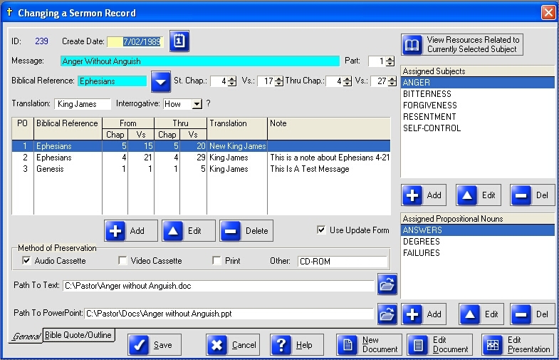 The Pastor's Study Screenshot